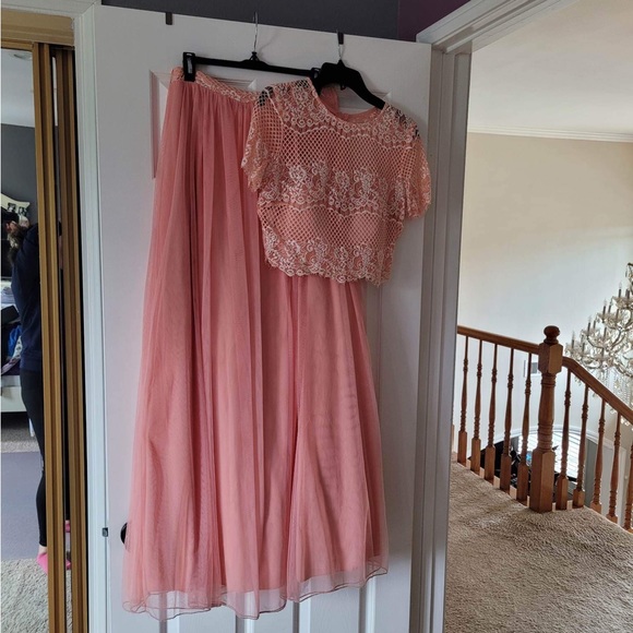 Pink City Triangles 2 Piece Dress - Picture 7 of 9